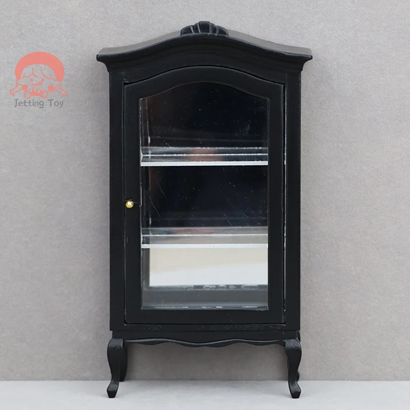 1:12 Dollhouse Miniature Storage Cabinet Display Cupboard Bookcase Furniture Model Decor Toy Doll House Accessories