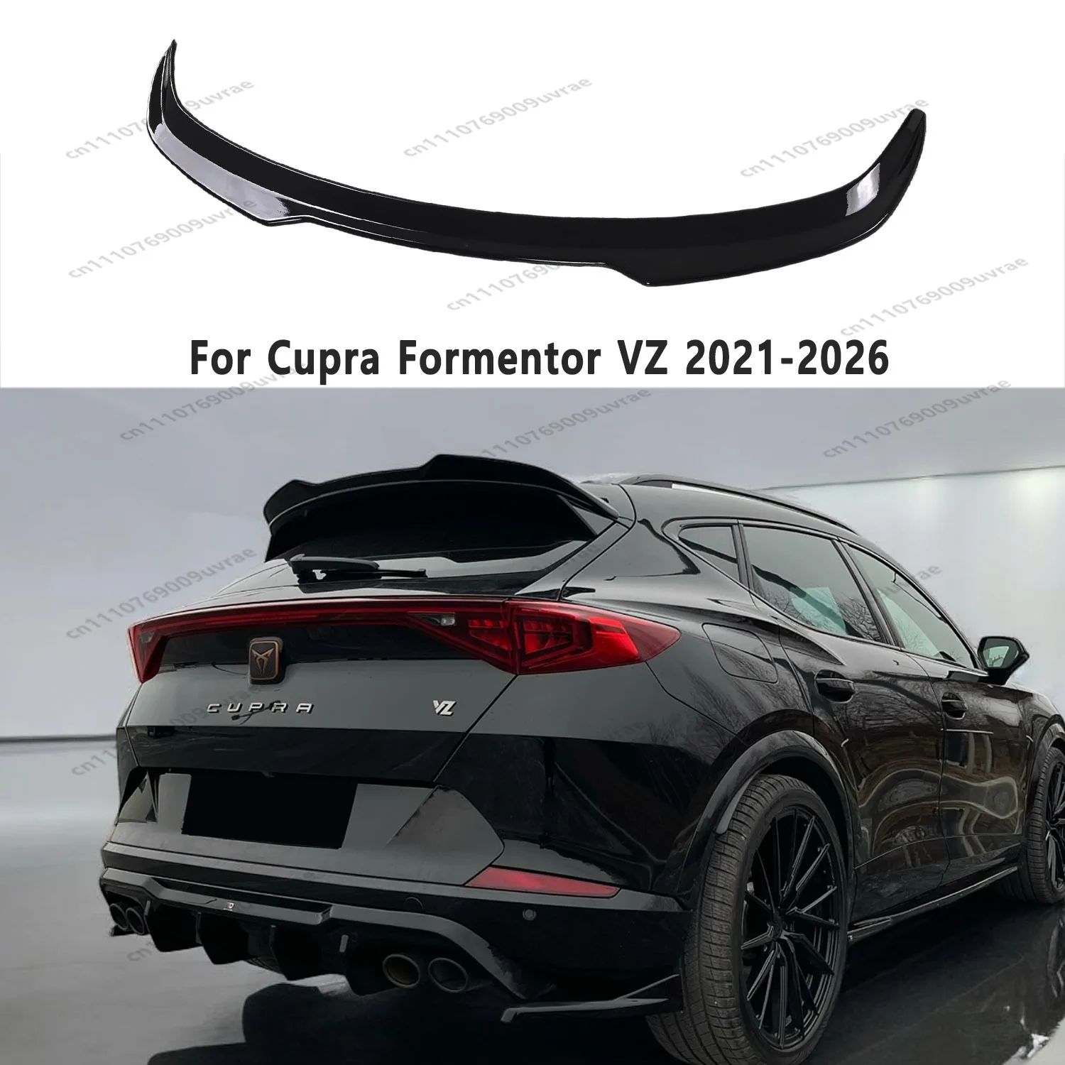 Gloss Black ABS Rear Roof Spoiler Caps For Cupra Formentor MK1 TSI VZ 2021-2026 Rear Top Tail Wing Bodykits Tuning