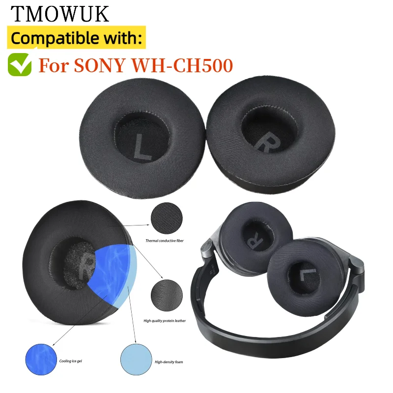 

Replacement Ear Pads Cups Earpad Memory Foam Cushions For SONY WH-CH500 Headphones Headset Cooling Gel
