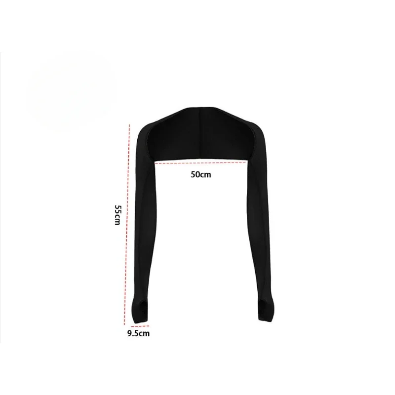 1 قطعة مقاومة للأشعة فوق البنفسجية في الهواء الطلق الدراجات جولف كم شال طول الكتف مستقيم كم شعور رائع فسكوزي خيوط ظلة #2