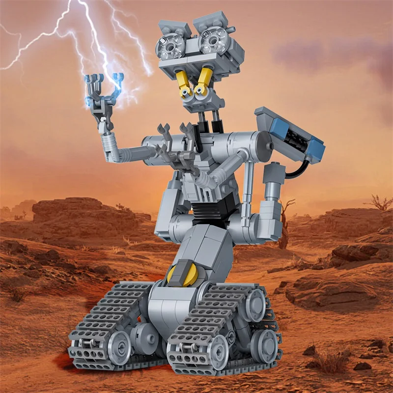 MOC Short Circuit Johnny 5 Model Building Block Set Puzzle creativo assemblato mattoni decorazione decorazione giocattoli per bambini regali