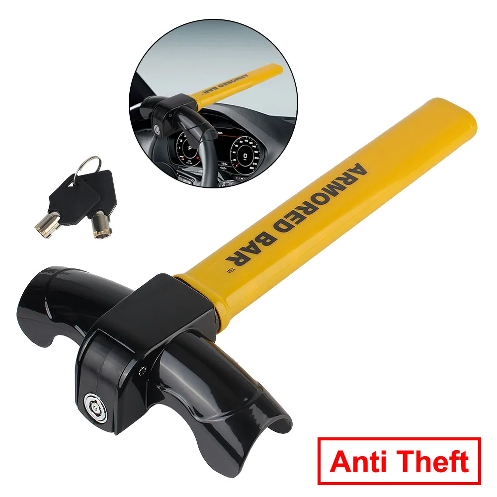 

Car Steering Wheel Lock Anti-Theft Protection T-Locks Car Accessories Security Car Locks With Keys Automobile Steering Lock