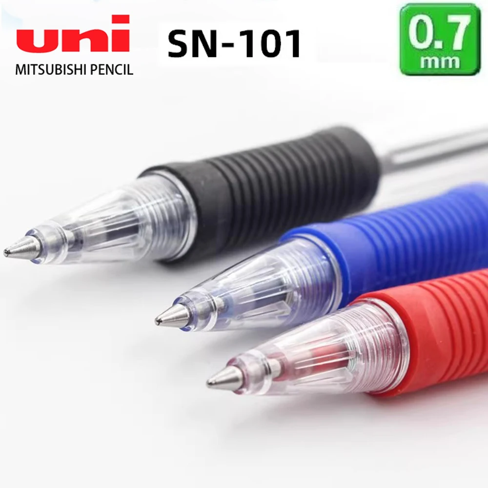 

6 pcs Japan UNI Ballpoint Pens SN-101 0.7mm Smooth Push Signature Oil Pen Writing Stationery School Supplies