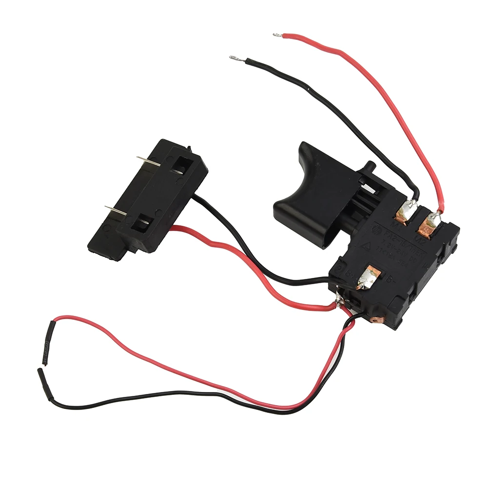 W/ Light Trigger Switch 12A 12V14.4V18V Black Drill Lithium Battery Plastic/Metal Trigger Switch Protable Reliable