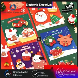 Piece Lytwtw's Christmas Sticker Sticky Notes Cute Kawaii Cartoon Adhesive Notepad Memo Pad Office Supply School Stationery