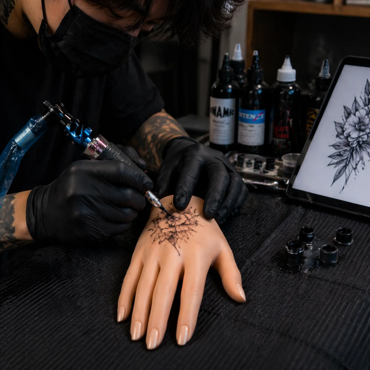 Audersigt A Pair Of Highly Simulated Female Mannequin Hand Model Software Artificial Hand Tattoo Display