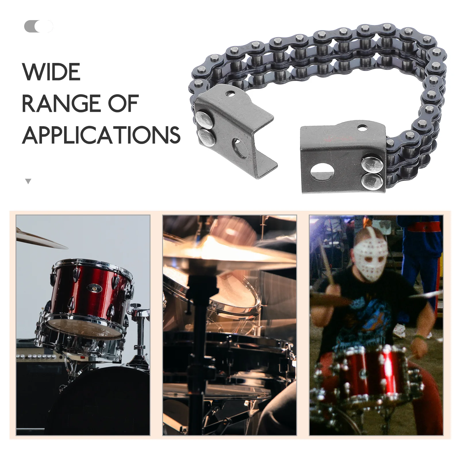 

Double Chain Pedal 18cm Durable Drum Kit Accessory Replacement Parts Metal Pedal Accessory Chain Tool Professional