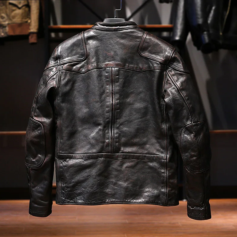 M-1 Asian Size Super Top Quality Heavy Genuine Japan Horse Leather Slim Classic Horsehide Stylish Rider Jacket