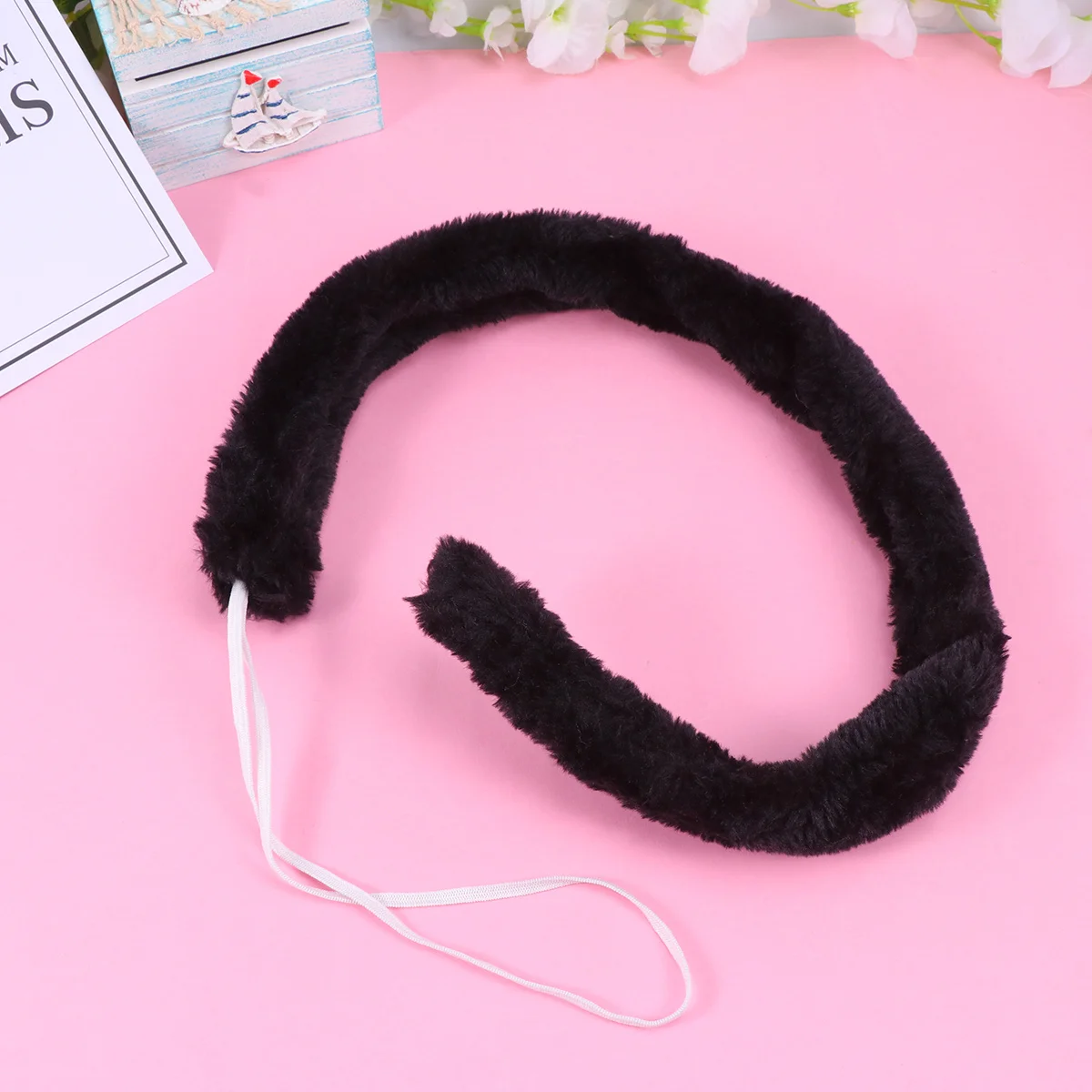 

Black Cartoon Animal Tail Durable Cloth Cosplay Tail Prop for Party Costume Christmas Halloween Animal Costumes
