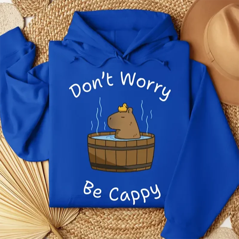 ملابس نسائية جرافيك كابيبارا عاشق هدية مضحك الحيوان هوديي كابيبارا Crewneck البلوز كوكيت قميص لمحبي كابيبارا
