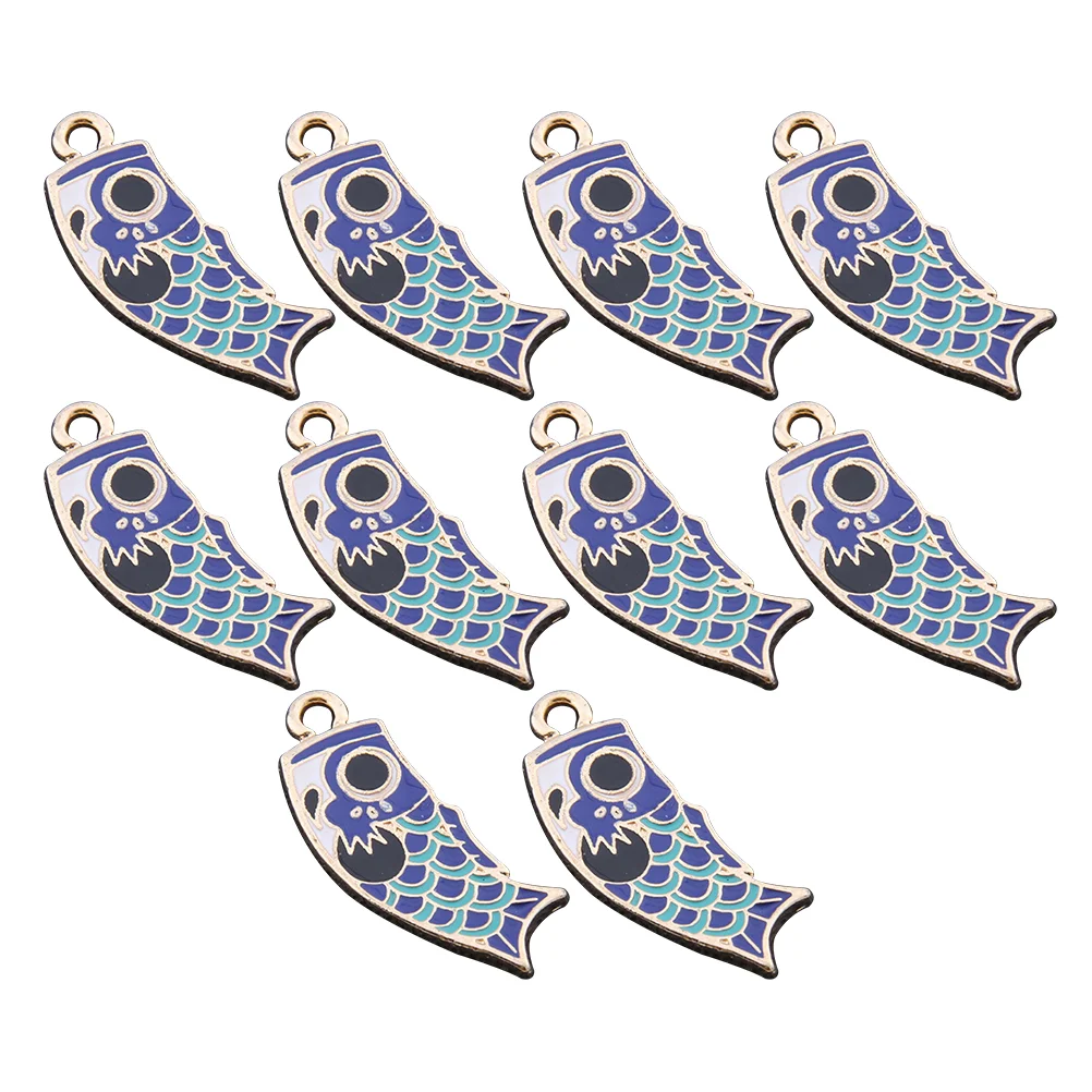 

10 Pcs Carp Fish Pendant Earring Hanging naments Wallet Jewelry Alloy Keychain Lightweight Creative Design Wonderful Gift