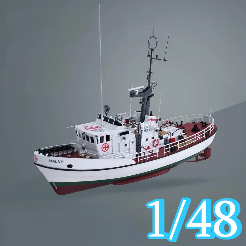 

Remote Control Boat Harry Sea Rescue Ship Model Kit 1/48 DIY Hand-Assembled Simulation Remote Control Tugboat Toy Ship Gift