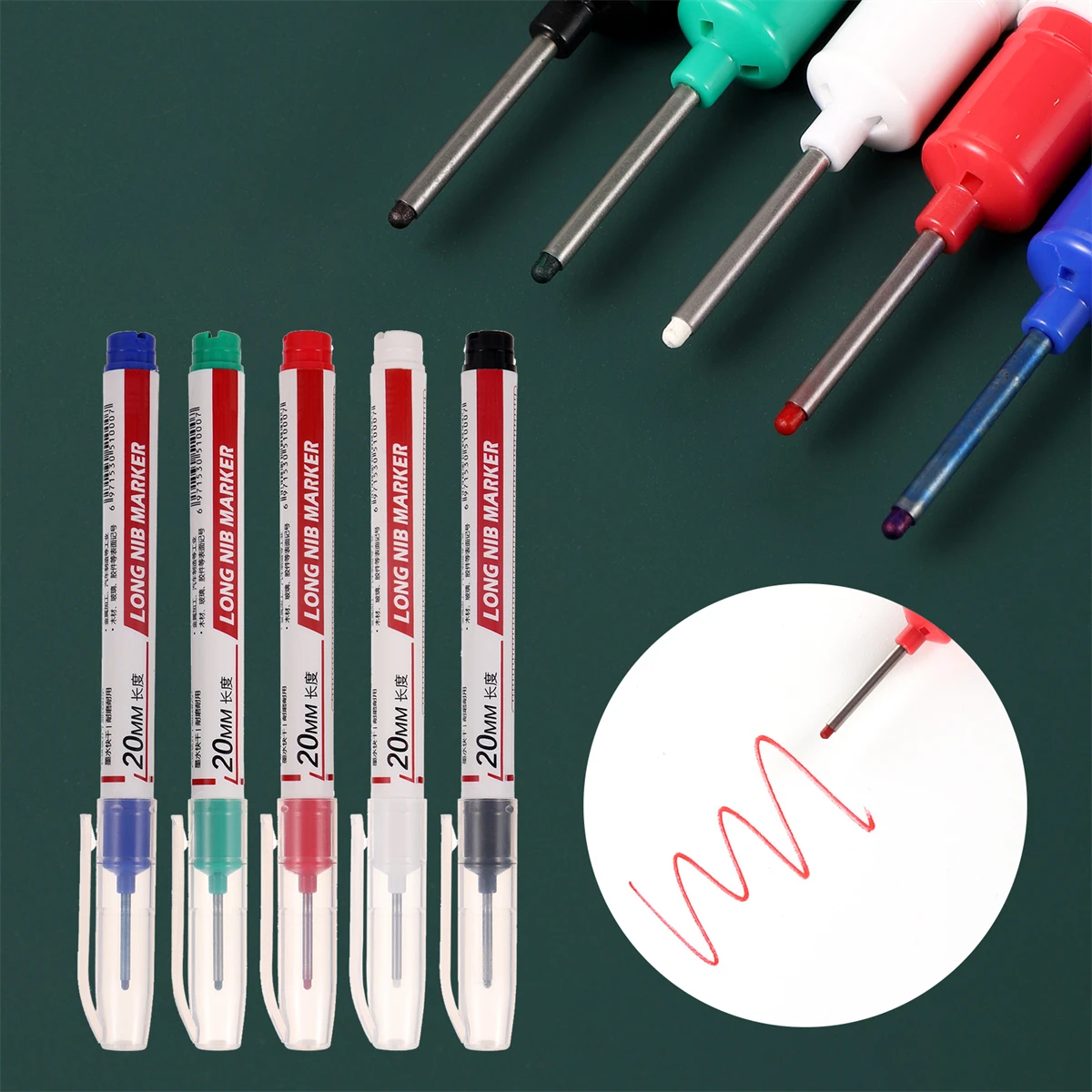 Маркерная-ручка-с-длинной-головкой-20-мм-красные-синие-зеленые-черные-белые-чернила-многофункциональные-маркеры-с-глубоким-отверстием-для-металлических-пластиковых-фитингов-1-шт