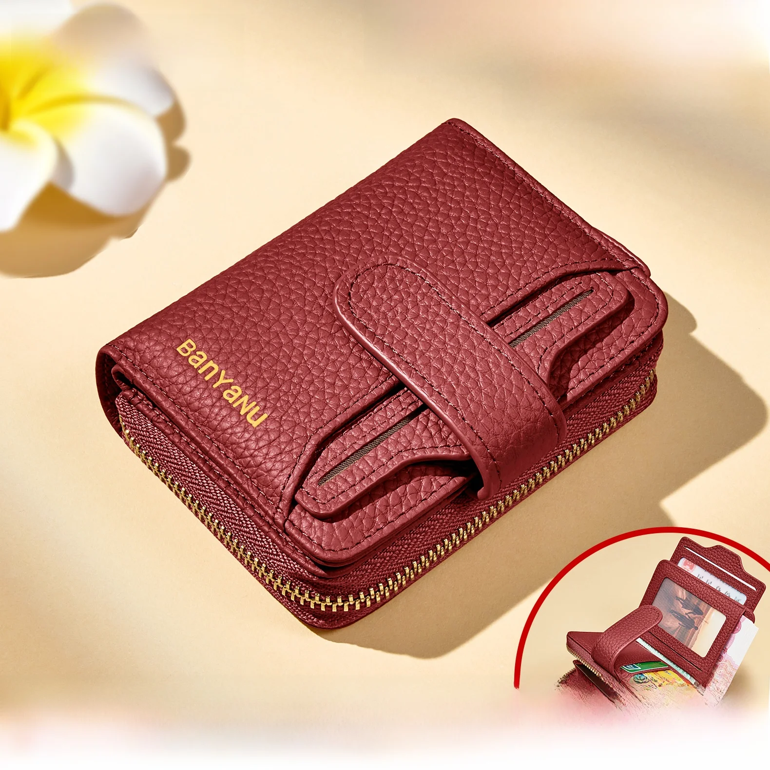 top-layer-cowhide-leather-independent-card-holder-wallet-retro-style-zipper-closure-unisex-document-bag-youth-fashion-accessory