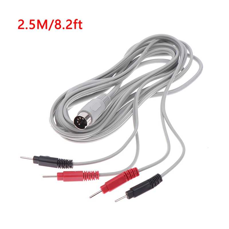 2.5m 4Pin Massage Machine Electrode Wires 5P Plug Electrode Cable Red Black for TENS Massager Therapeutic Machine Accessory