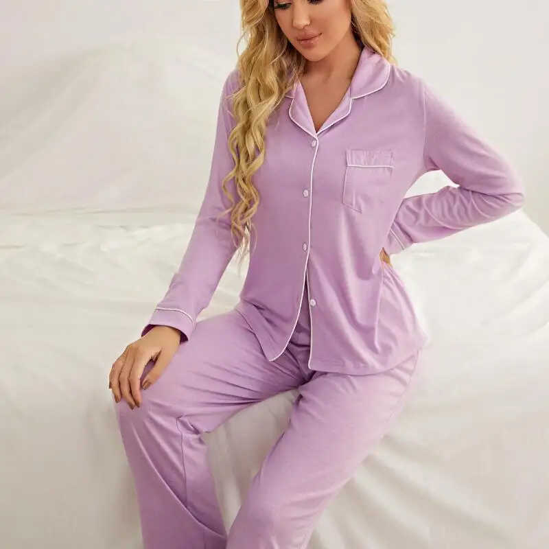 

Women's Clothing Pajamas Color Hit Product New Product Fashion At Home Outdoors Long Style Suit Good-Looking Gift Cute adult