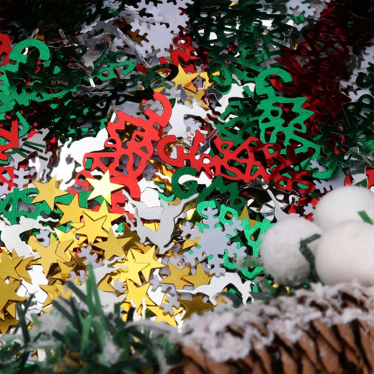 

Christmas Confetti Reindeer Star Table Scatters New Year Party Decor Elk Supplies Pentagram Letters Holiday Decoration
