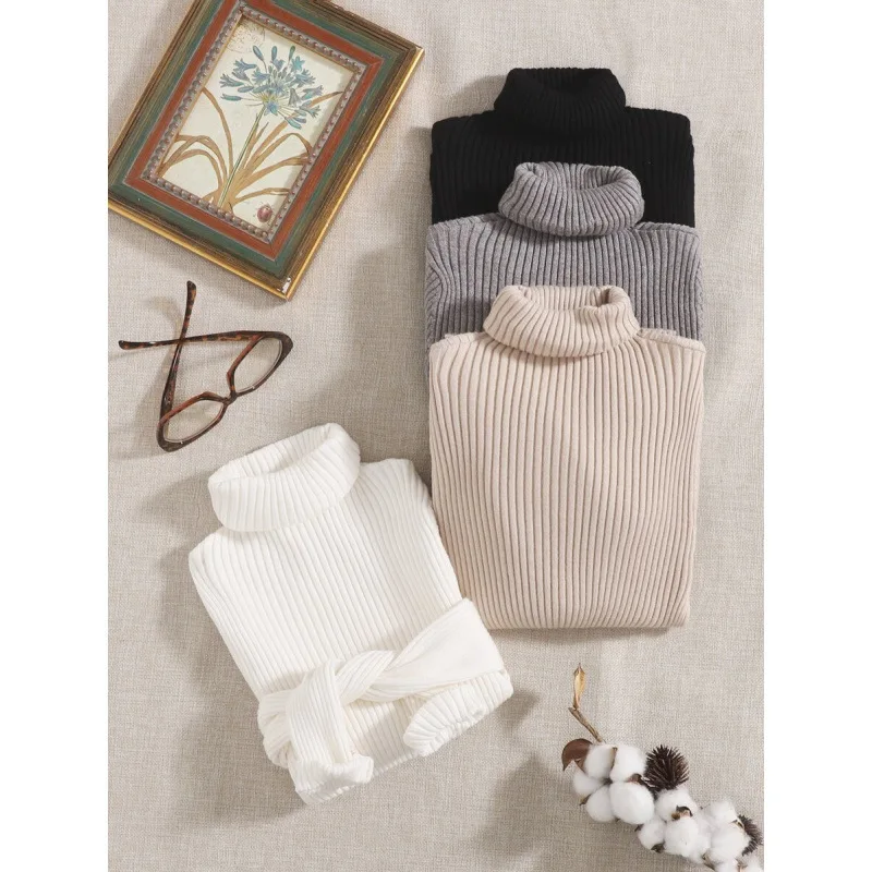 

High Collar Knit Top for Kids Women's Fashion Spring 2026 Other Fabric Other Style Details Available in Other Colors Sizes