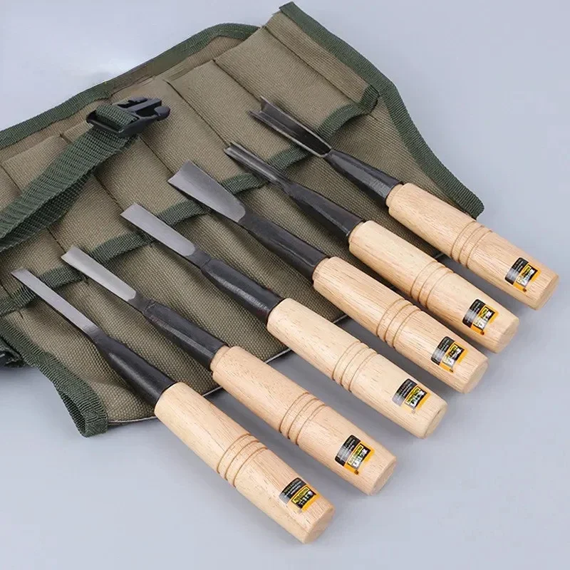 Woodworking Half Round Chisel Set Professional Carving Knife 6/12pc Wood Carving Chisels for Basic Wood Cut DIY Detailed Tools