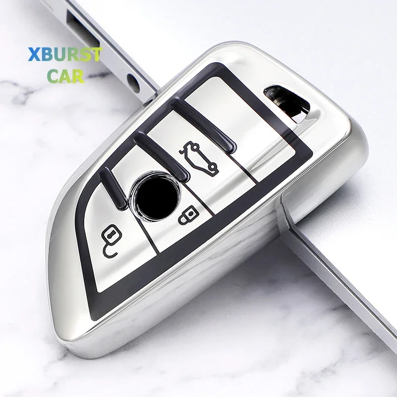 TPU Shell Fob For BMW 2 3 5 7 Series X1 X3 X5 X6 F45 F46 G20 G30 G32 G11 G12 F48 G01 F15 F85 F16 F86 Car Key Case Cover Holder