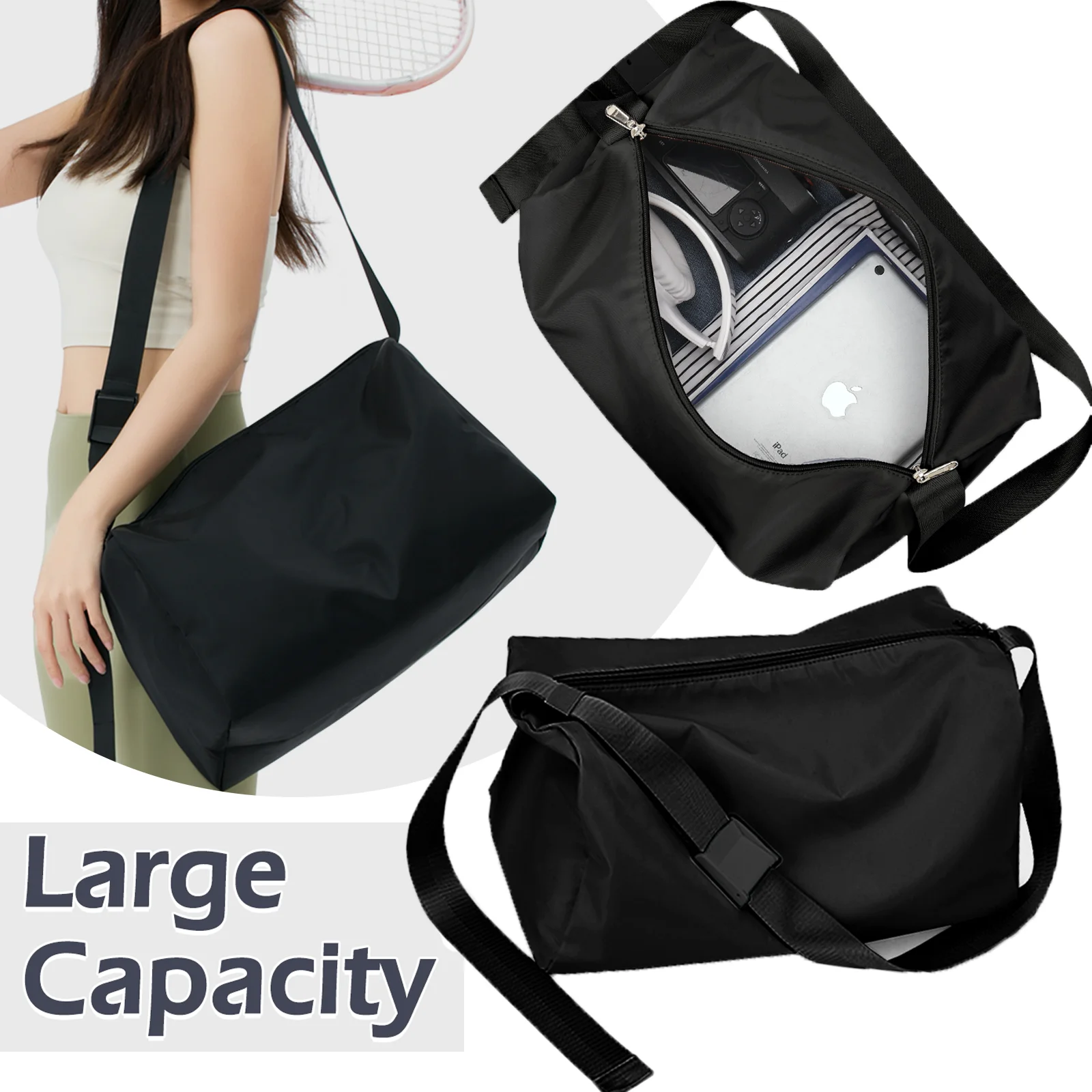 

Gym Duffel Bag Waterproof Fitness Training Bag Travel Workout Fitness Sports Dry Wet Bag Tote Single Shoulder Women Men Yoga Bag