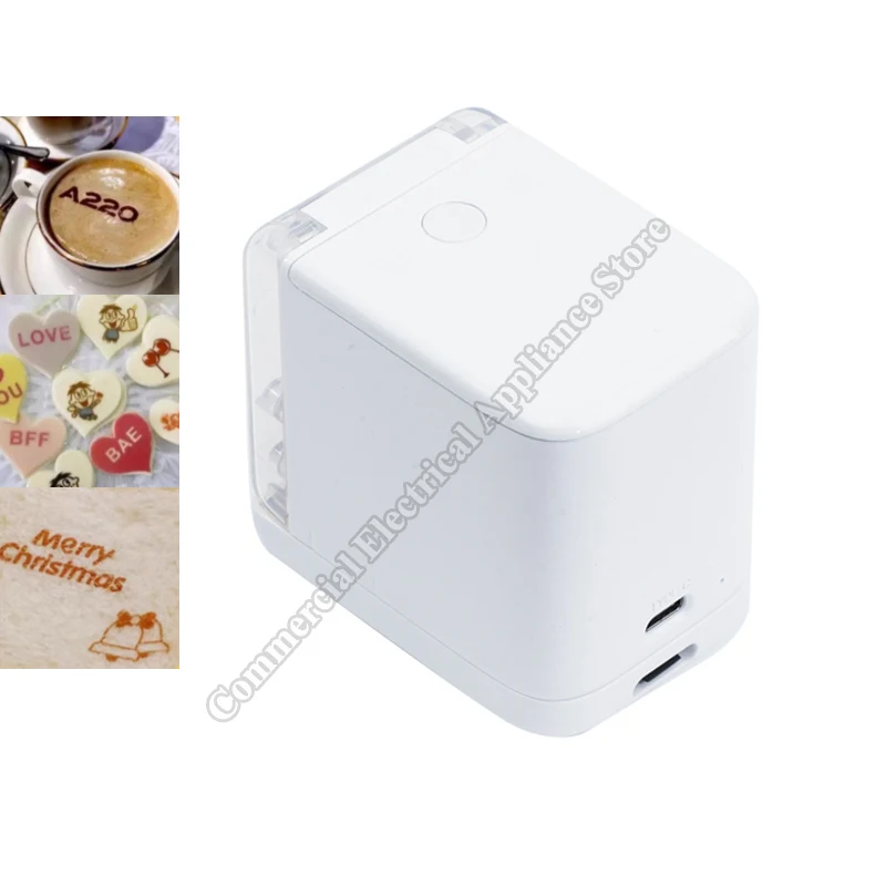Handheld Food Printer Food With Brand Image Baked Bread Macaroon Biscuit Food Model Milk Tea Coffee Handheld Food Printer