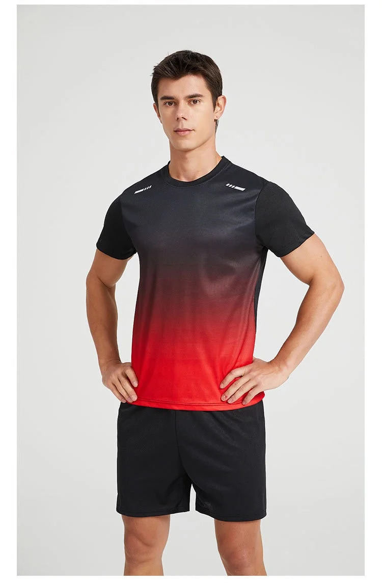 2024 Summer New Men\'s Sportswear Set Breathable Short Sleeve T-shirt and Shorts Two Piece Casual Wear Basketball Training Suit