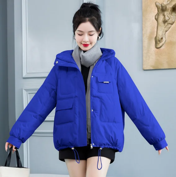 Chaqueta gruesa de algodón para mujer, Parka holgada, abrigo de plumón, ropa de pan, versión coreana, invierno, novedad de 2023