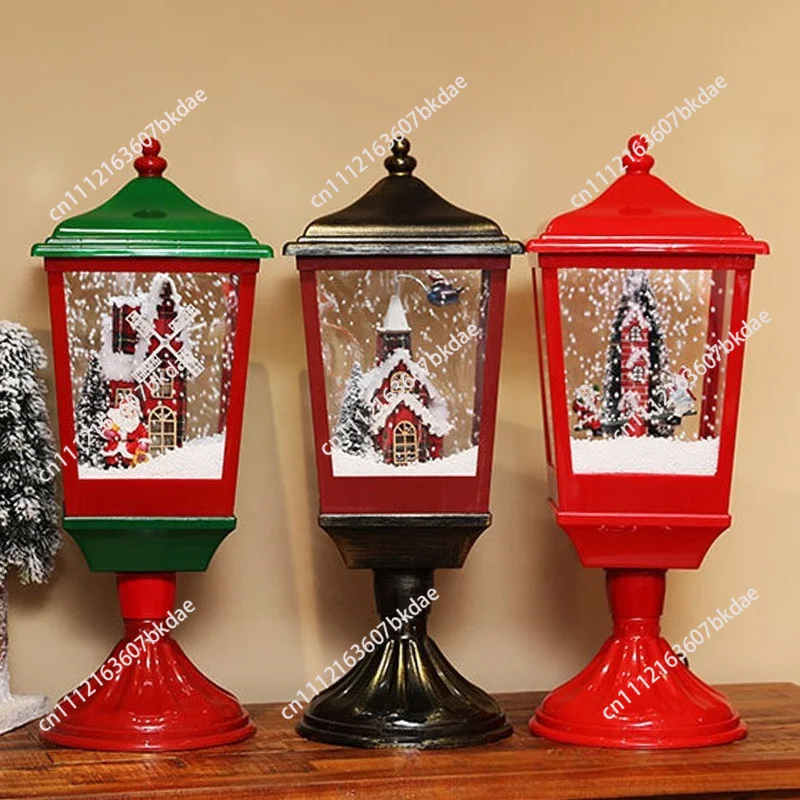 Christmas decorations, music, snow lanterns, gifts, shopping malls, living rooms, holiday decorations
