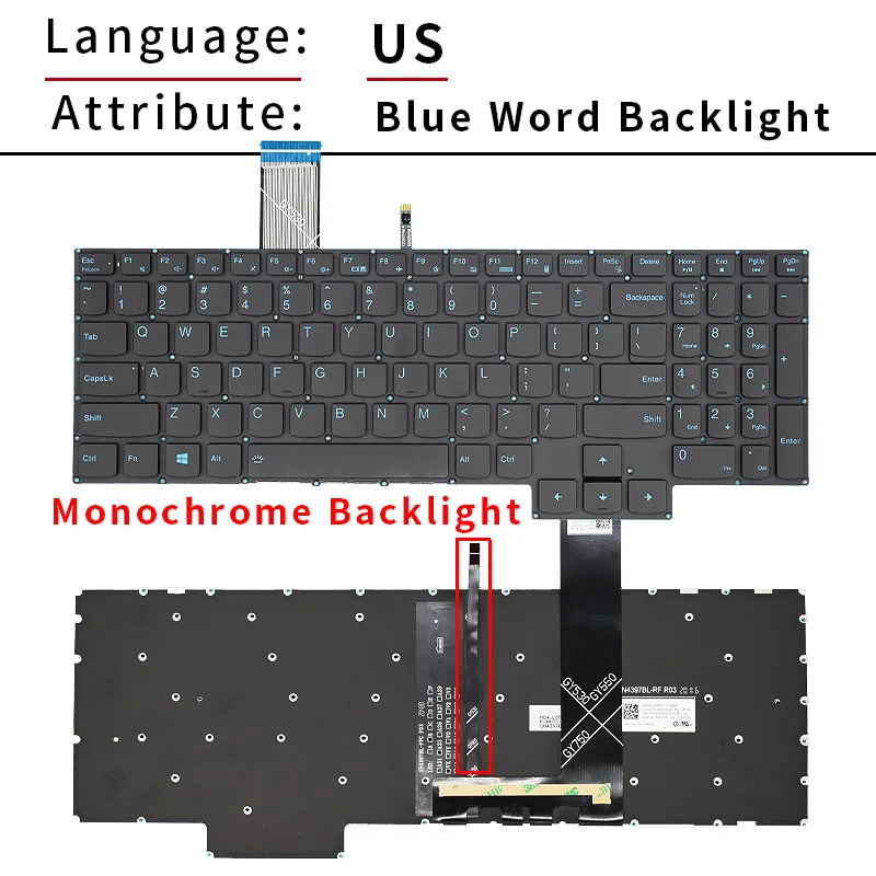 RU SP US BR Spanish Backlit Laptop Keyboard For LENOVO Legion 5 Gaming 3-15IMH05 15ARH05 15ACH6H GY530 GY550 GY570