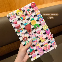 20 random cartoon cute hair clips suitable for daily use as hair accessories