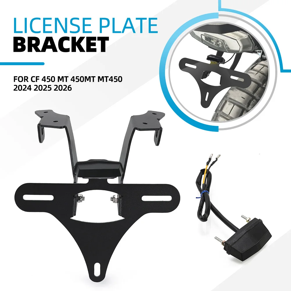 

2024 2025 2026 For CFMOTO CF 450 MT 450MT MT450 License Plate Holder Bracket 450MT Rear Licence Tail Tidy Fender Eliminator Kit