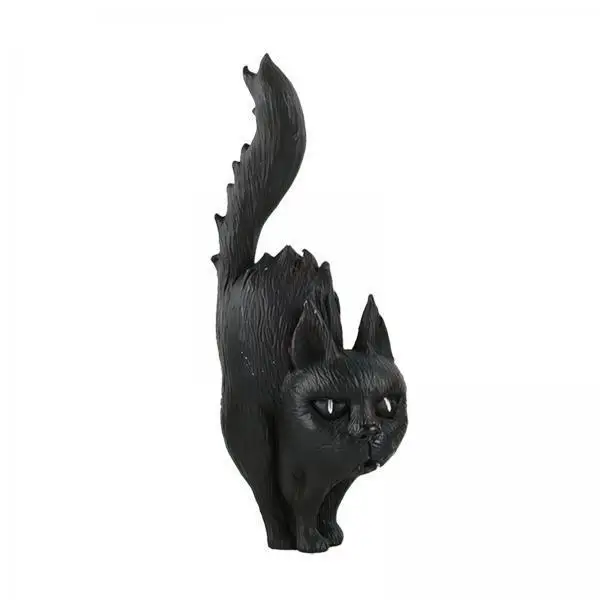 Halloween Decoration Resin Figurine Collectible Cat Ornament for Home Shelf Display
