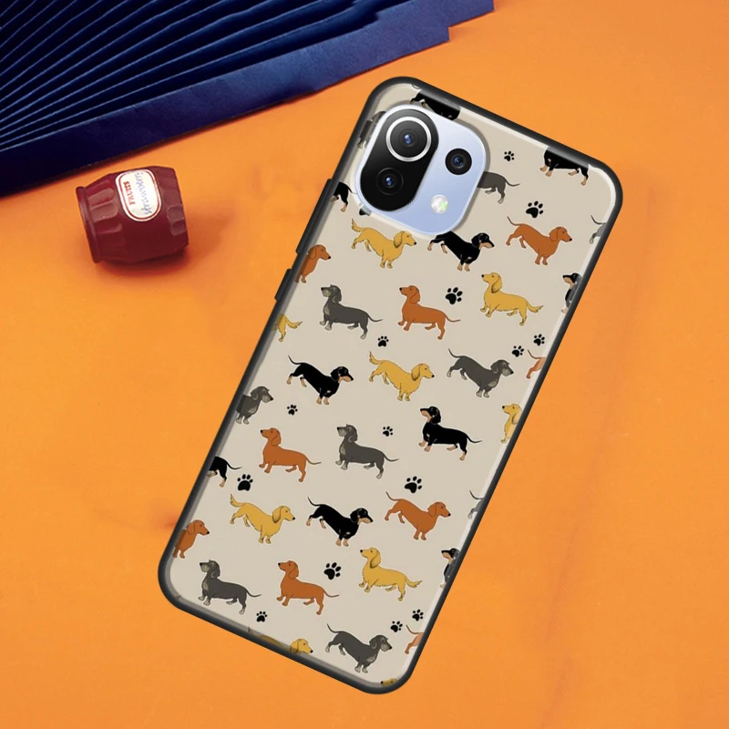 Cute Dachshund Sausage Dog Case For POCO F5 X3 X5 Pro F3 F4 X4 GT M5s C40 Cover For Xiaomi 13 11T 12T Pro 12 Lite 12X