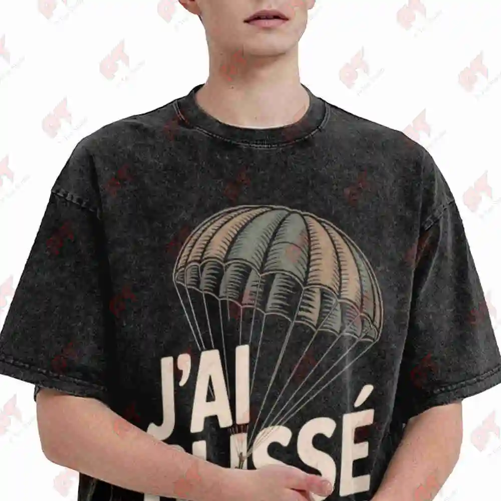 I Slipped Chief Cult Replica 7th Company Vintage Washed Tee Pure Cotton T-Shirt