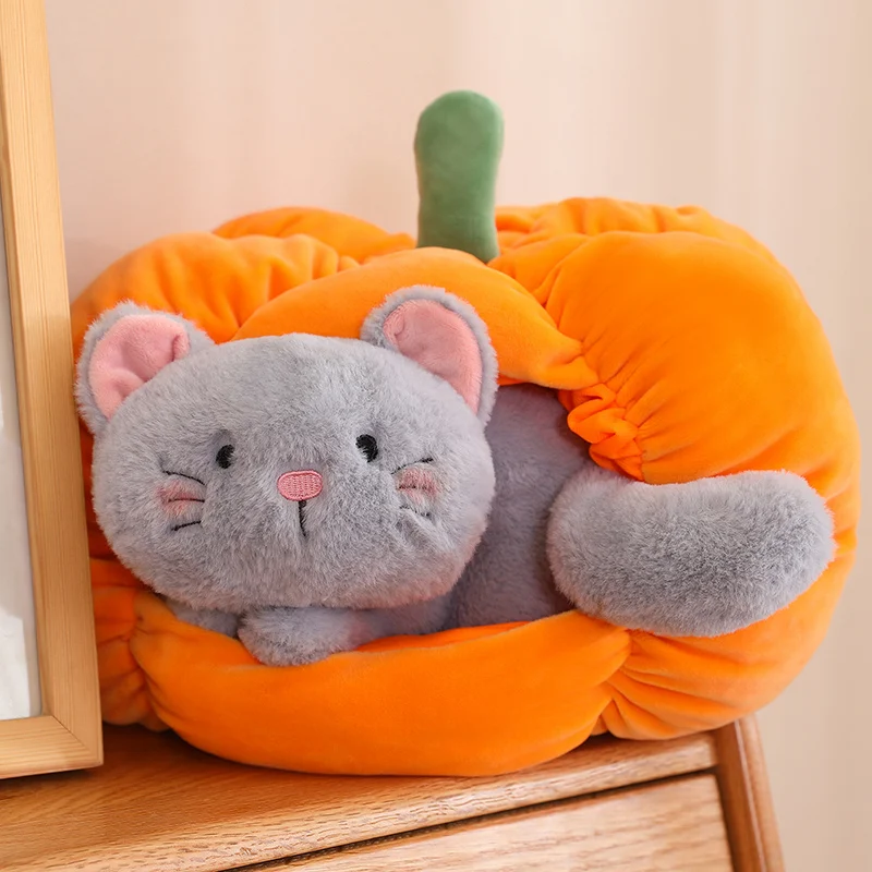 Nid de Citrouille en Peluche, Jouet Mignon pour Animal de Compagnie à l'Intérieur, Coussin de Canapé Décoratif, Doux, Cadeaux de Noël