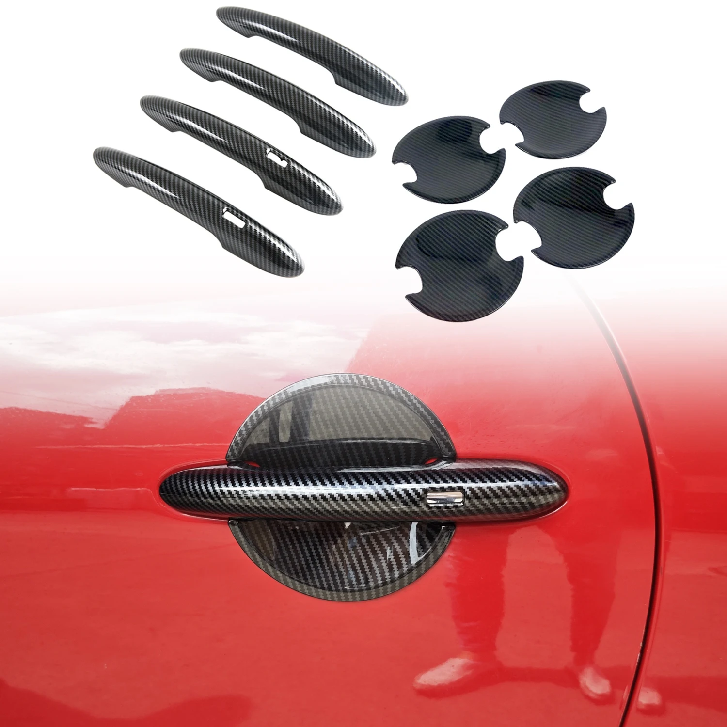 

for BMW MINI F65 (5-door) F66 (3-door) F67 (Convertible) 2025 Car Accessories ABS Door Handle Bowls Cover Trim With Keyhole