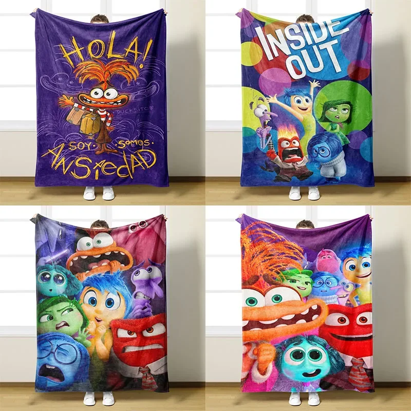 Disney Inside Out 2 flanella aria condizionata coperta tappeto per dormire inverno ispessimento coperta Home Sofa Decor coperta regalo per bambini