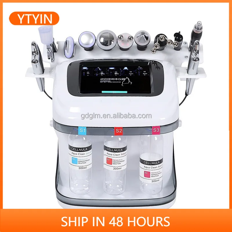 

YTYINPortable 10 In 1 Small Bubble Hydro Aqua Peel Beauty Facial Hine Microdermabrasion Hydrodermabrasion Hydro Facials