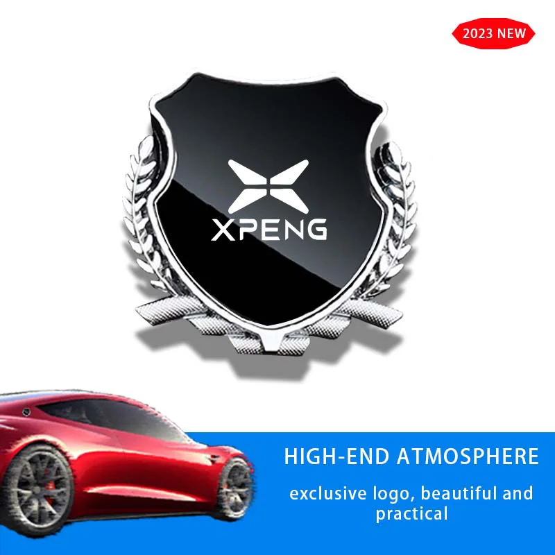 

Car Side Modification Sign Triangular Metal Sticke shield sticker For Xpeng G9 G3i P7 P7i V2l G3 P9 P5 X2 N5 F30 H93 2024 2023