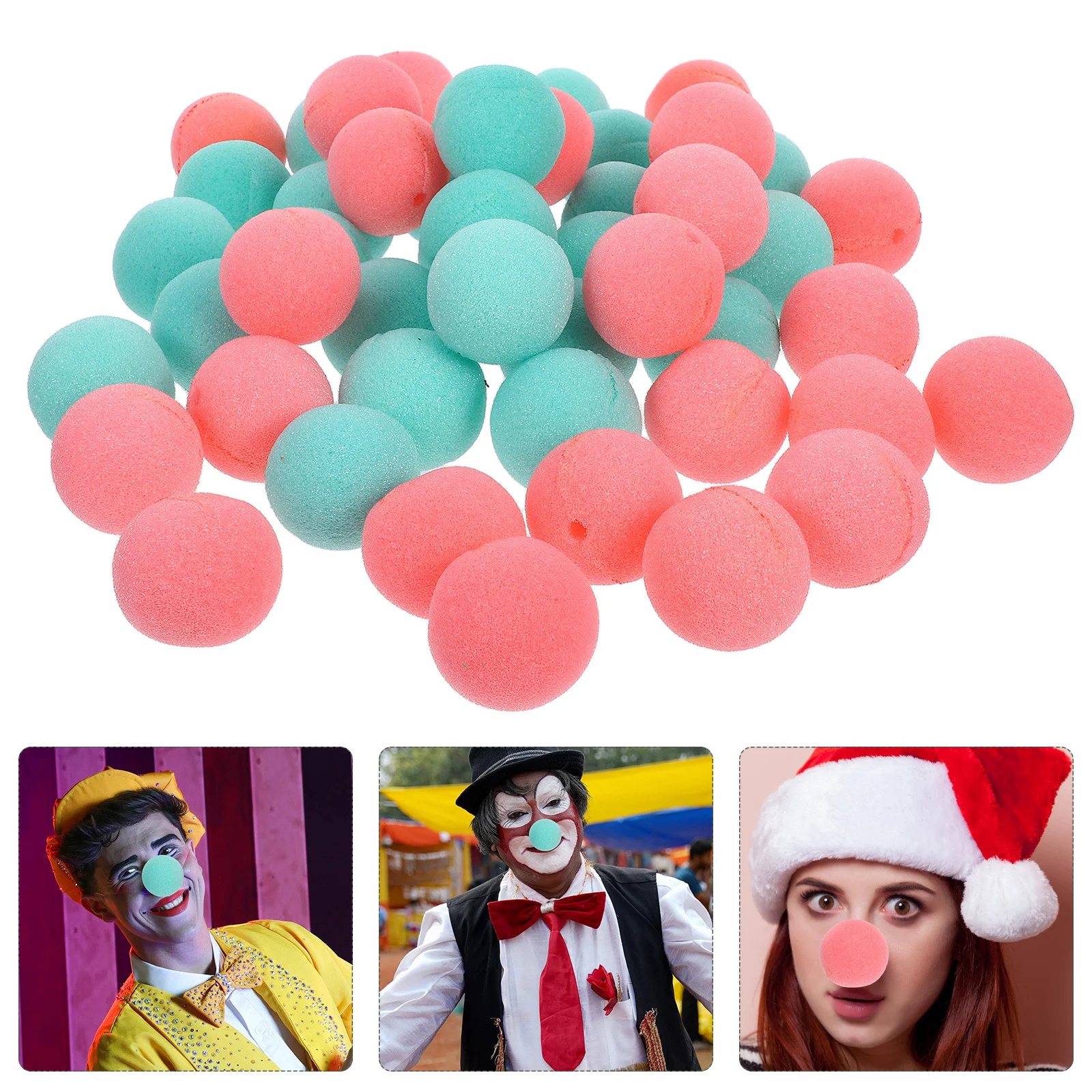 

40pcs Clown Nose Props Small Sponge Nose For Carnival Cosplay Party Circus Accessory Lightweight Portable Decorative