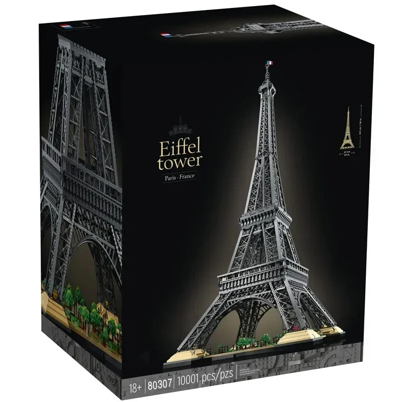 10001 PCS Eiffel Tower With Light Building Blocks Bricks Toys Kid Birthday Christmas Gifts With 10307 10181 17002