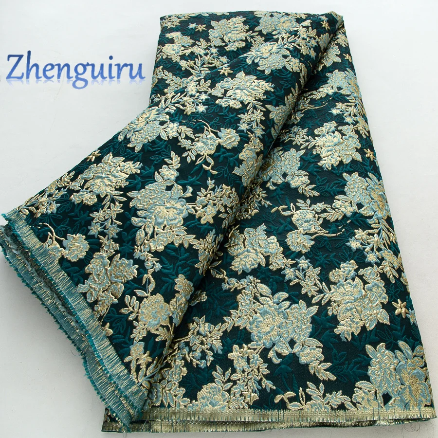 

French Brocade Lace Fabric African Damask Lace Fabric 2025 High Quality Nigerian Jacquard Lace for Women Party Dress 4610