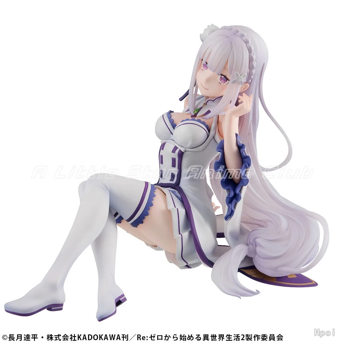 متوفر في المخزون الأصلي MegaHouse Melty Princess Re: ZERO - Starting Life in Other World Emilia Animation Figures Models Collection #4