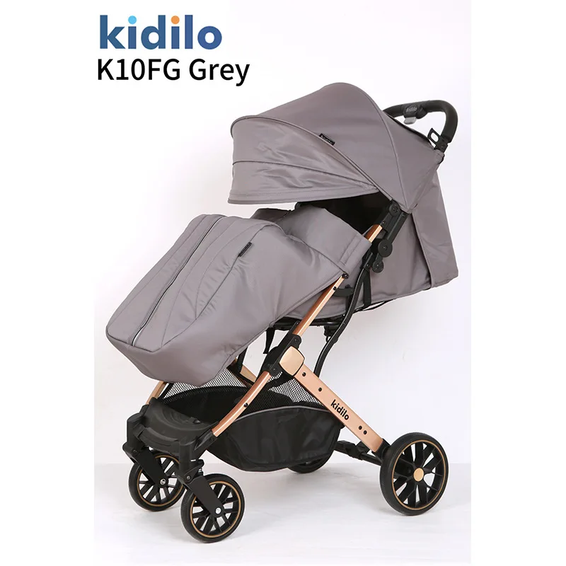 

Kidilo High View Stroller Sitting and Lying Ultra Lightweight Folding Stroller Four Wheel Shock Absorber Thickened Foot Cover