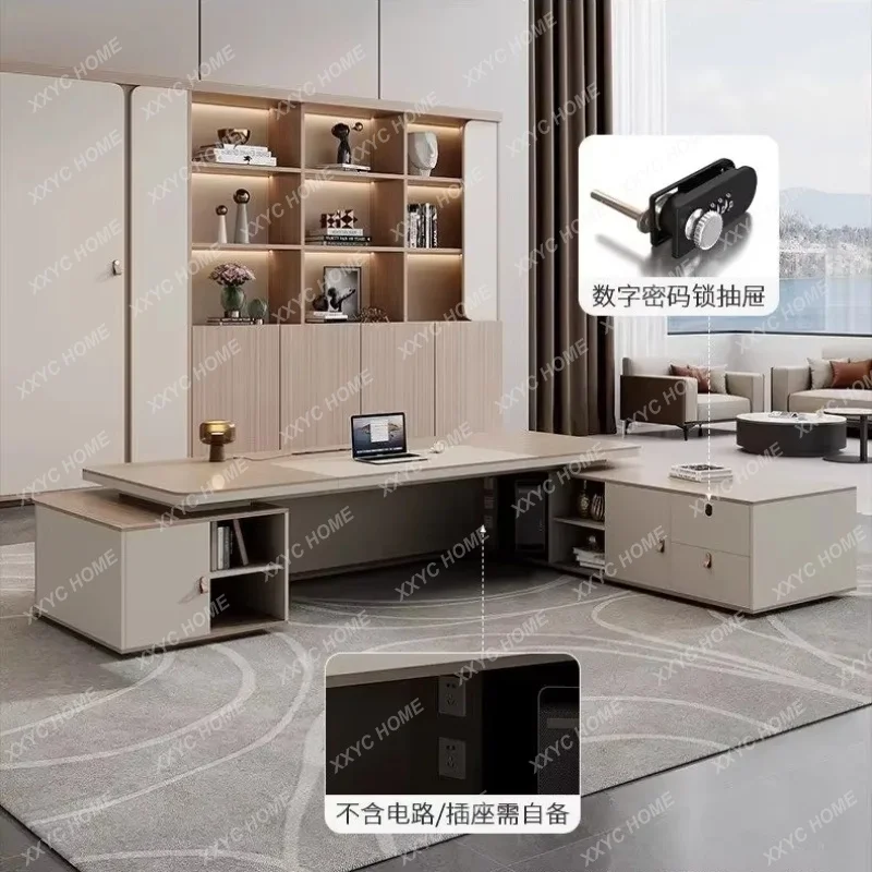 XXMulti Functional Minimalist Design Office Table Modern High-end Luxury Computer Desk Boss Manager President Office Furniture