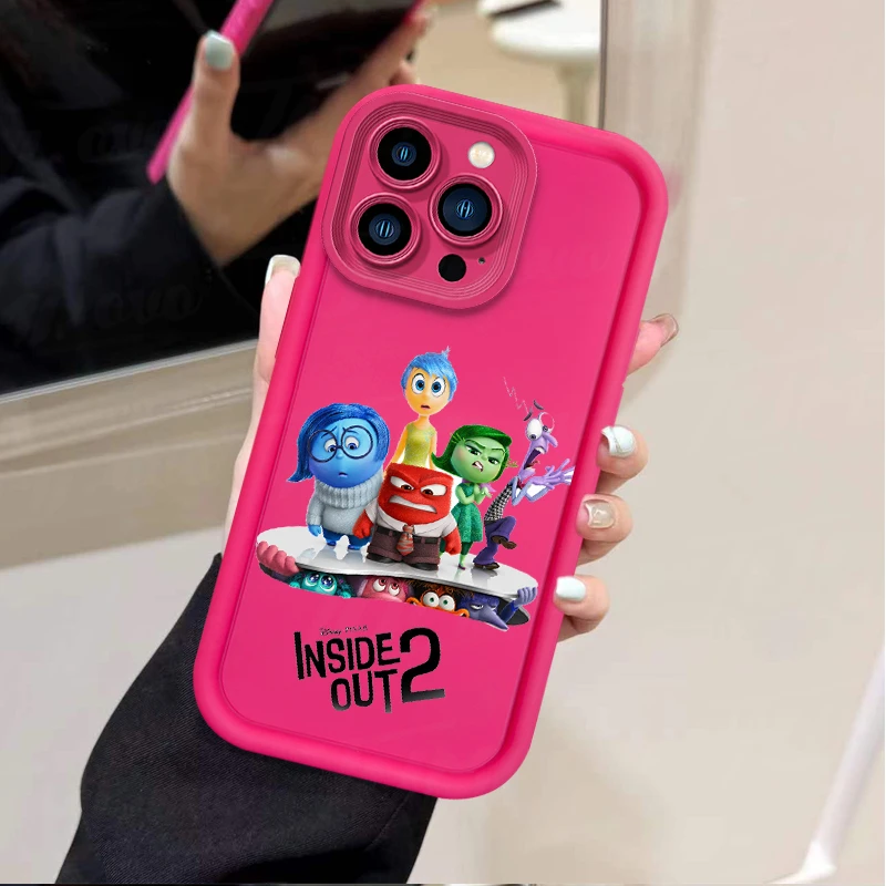 Disney Inside Out 2 TPU Case for iPhone 16 15 14 13 12 11 Pro Max XS X XR 8 7 6S Plus SE 2020 Soft Silicone Protector Back Cover image 6