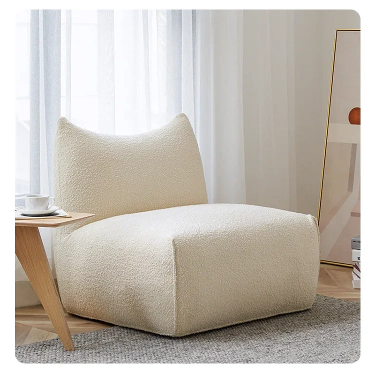 

zq1Cream Style Lounge Sofa Chair Designer Small Apartment Living Room Floor Simple Leisure Single Seat Chair