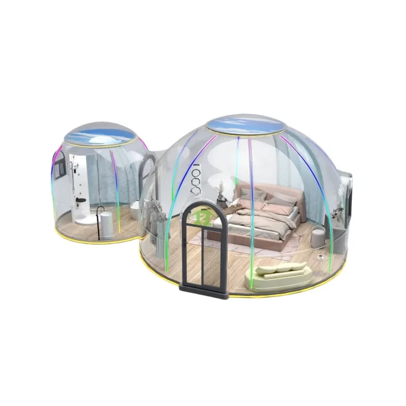 Modern Thermoformed Plastic Starry Sky Dome Capsule Custom Vacuum Forming Bubble House for Outdoor Rental Glamping Homestay