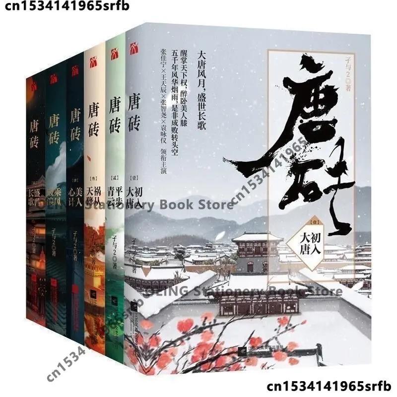 6 Books/set Tang Brick Novels Ancient Through Tang Historical Novels Tang Zhuan